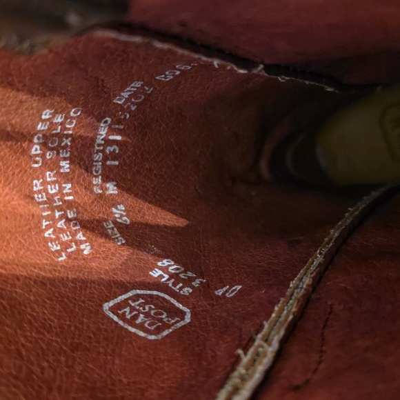 NWT Dan Post Rustic Brown Dirty Bull 13 Snip Western Boots - Picture 6 of 6